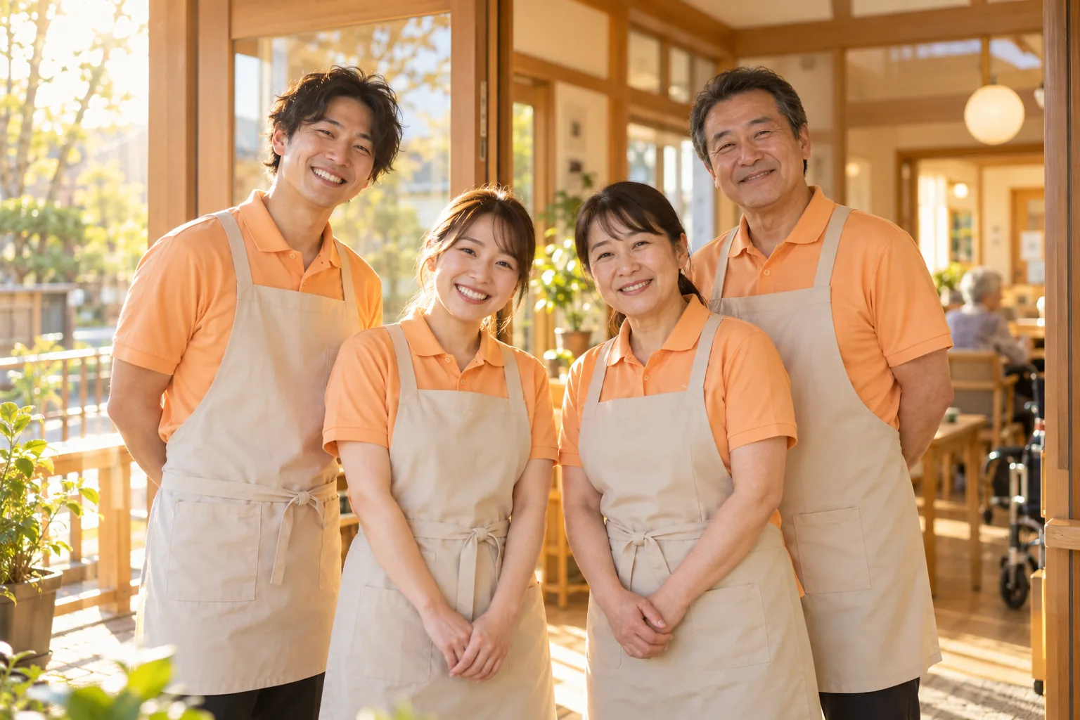 スタッフとご利用者様が寄り添う介護の様子（コンセプトイメージ）